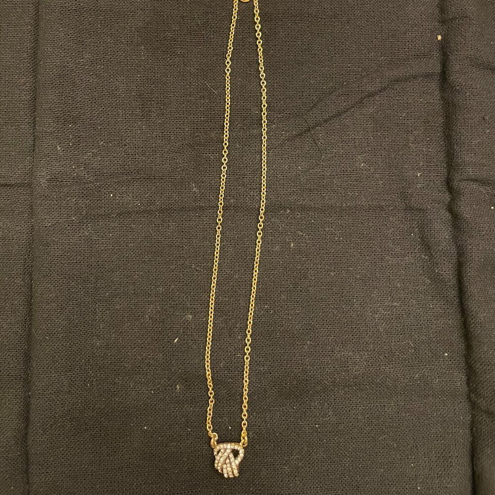 J. Crew Crystal Knot Necklace
